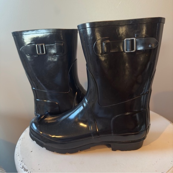 AEROSOLES Rain Date Black Rain Boots Women’s Size 11 - Picture 1 of 5